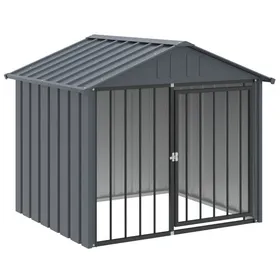 Comparer les prix de “Winter SaleTOP niche pour chien polyvalente jouerr Noir - Niche pour chien avec toit noir 117x103x102cm acier galvanisé PRO28808