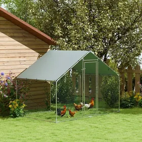 Comparer les prix de Poulailler grand poulailler en métal avec couverture imperméable et anti-UV cage pour 5-8 poules 3 x 17 x 19m