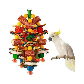 Comparer les prix de Jouets pour oiseauxjouets pour grands perroquetsépis de maïs naturels et tranches de luffajouets à mâcher pour perroquets gris