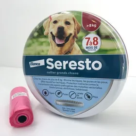 Meilleurs prix pour Collier antiparasitaire - SERESTO - Pour Grands Chiens contre les puces - *Un rouleau de sac à litière offert*