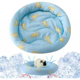 Meilleurs prix pour Tapis Rafraîchissant pour RongeursTapis Lapin dÉtéCirculaire Tapis de RefroidissementDiamètre de 20.5cm Animaux Cool PadsBleu