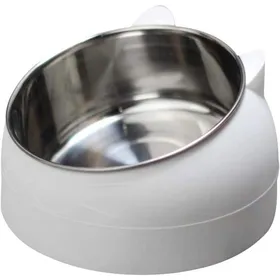 Meilleurs prix pour AIMOONSA Gamelle chat inox 200 ml inclinée 15° blanche antidérapante pour nourriture et eau
