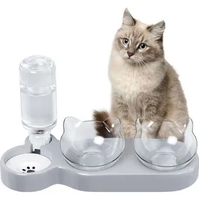 Meilleurs prix pour Gamelle pour chat - Marque inconnue - Lot de 3 - Inclinée à 15° - Surélevée - Design élégant