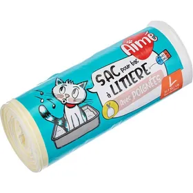 Comparer les prix de Sacs Hygièniques Pour Litière Chat X8 Format Universel 50X38.5 Cm  Sacs Pour Bac À Litière Avec Poignées Refermables Pour Le Bien