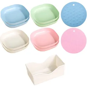 Meilleurs prix pour Lot de 8 gamelles plates pour chat 2 tapis antidérapants gamelles pour chatons et chiots