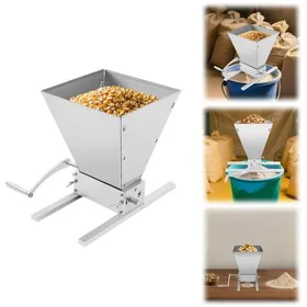 Comparer les prix de Broyeur à Grains Manuel - Moulin à Céréales en Acier au Carbone 4L - Broyeur Manuel Multigrains - Pour Moudre Café Noix et Épices