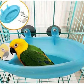 Comparer les prix de 1 Bassin pour oiseaux avec miroir plastique durable accessoire cage pour perruche .