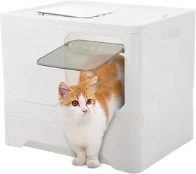 Comparer les prix de Litière Pour Chat Avec Couvercle, Facile À Nettoyer, Grande Litière, Avec Tiroir Et Pelle, Bac À Litière Xxl, Fermé, Contrôle Des