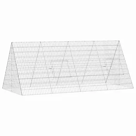 Comparer les prix de Cage pour lapins en acier zingué - vidaXL - 215x100x85 cm - Argent - Usage extérieur - Assemblage requis - Durable