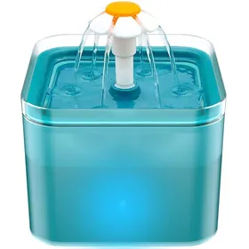 Comparer les prix de Fontaine à eau chat AIMOONSA 2L - Ultra silencieuse filtration quadruple LED 3 modes découlement
