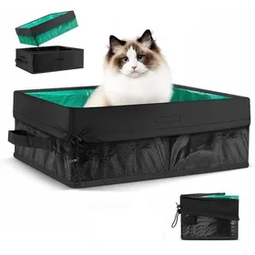 Comparer les prix de Portable Bac Litire pour Chat Pliable Maison de Toilette pour ChatBotes Litires Lgere De couleurs multiples BAC A LITIERE