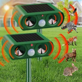 Comparer les prix de Repulsif Chat Exterieur Solaire Pack de 2 Répulsif Chat Ultrason Repousse efficacement Les Chats Les Oiseaux et Les rongeurs.