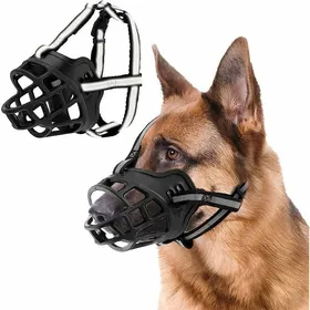 Comparer les prix de SANYU Muselière Panier pour Chien en Caoutchouc Non Toxique Respirante et Ajustable pour Petit Moyen et Grand Chien（M）