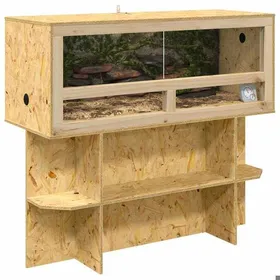 Comparer les prix de PROMOTION Terrarium - VENT-FLASH - Boîte à reptiles Marron 100x40x90 cm OSB 866227