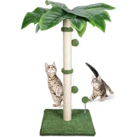 Meilleurs prix pour Griffoir Chat, D'Intérieur Griffoir Pour Chats Avec Balle, Arbre Chat Ronde Base, Arbre À Chats En Bois Pour Jeunes Poils Et A