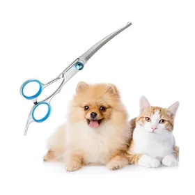 Comparer les prix de Ciseaux Courbes pour Toilettage dAnimaux Ciseaux Toilettage Chien Professionnel Acier Inoxydable avec Pointe de Scurit CISEAUX