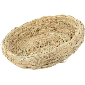 Comparer les prix de Nid de Pigeon 1 pièces nid de paille base plate tissée à la main pour Pigeon perroquet lapin moineau Hamster