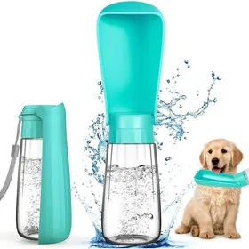 Meilleurs prix pour Bouteille dEau Portable 550ML pour Chien et Chat Gourde Pliable 150° pour Promenade Voyage Camping (Bleu)
