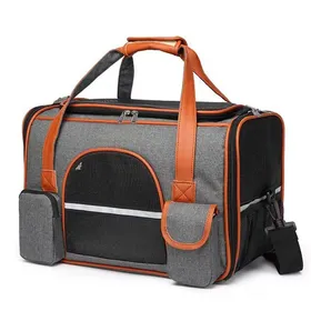 Meilleurs prix pour Sac de Transport pour Chat 45x28x25cm Sac à Dos Transport Portable pour Chiens Voyage Gris