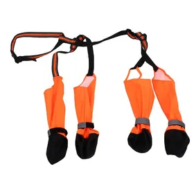 Comparer les prix de Chaussures chien – Nosheir – Bottes orange M – Étanche anti-salissure réfléchissantes – promenade ville ou nature