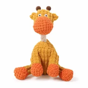 Meilleurs prix pour Girafe Sunshine – Peluche Sonore Jaune Résistante et Anti-Ennui pour Chiens