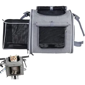 Comparer les prix de Panier vélo pour animaux - DEMA - Pliable et multifonctionnel - Dimensions 36x26x31 cm - Fixation rapide sans outils