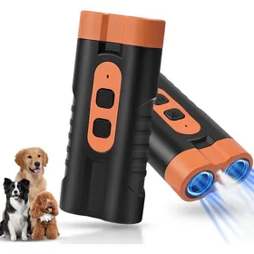 Meilleurs prix pour Lot de 2 Anti Aboiement Ultrason Chien Boitier Chien Portable avec LED Stroboscopique Répulsif Ultrasons Rechargeable