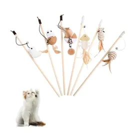 Comparer les prix de 6 Pièces Ensemble de Jouets pour Chat Canne à Pêche Interactive Chaton Jeux Chat Plume Jouet Chat Interieur Multicolore JOUET