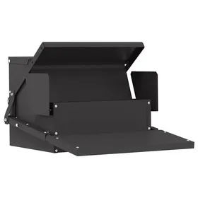 Meilleurs prix pour Nourrisseur à pédale pour poules - vidaXL - Noir - 50x40x29 cm - Acier laminé à froid - Capacité 2 kg