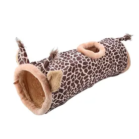 Comparer les prix de Tunnel pliable et portable en tissu pour animal de compagnie chat chien lapin (girafe)