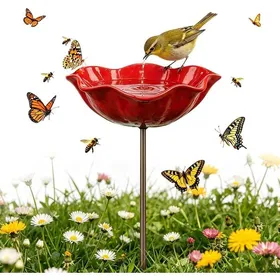 Comparer les prix de Abreuvoir Mangeoire Oiseaux ExterieurBain Oiseaux ExterieurMangeoire Oiseaux Décoration pour JardinBains Hauteur 15CM