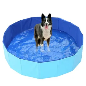 Meilleurs prix pour 1 Piscine pliable PVC renforcé 058mm fond antidérapant vanne vidange chiens chats enfants jardin voyage .