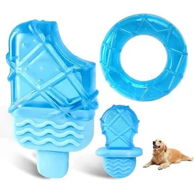 Meilleurs prix pour Jouet à mâcher Congelable pour Chiens 3 Jouet de Refroidissement pour Chiots été Matériau TPR sans Danger Petits Multicolor JOUET
