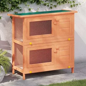 Comparer les prix de Clapier dextérieur - vidaXL - 4 portes - Bois - Vert - 90x45x89 cm