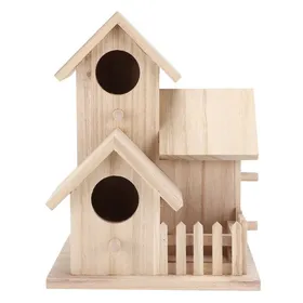 Meilleurs prix pour Nichoir dextérieur en paulownia nid doiseaux de jardin petit nichoir pour oiseaux sauvages trois pièces