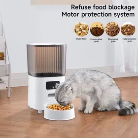 Comparer les prix de Mangeoire Automatique Connectée pour Chat et Chien 5L Distributeur de Nourriture Intelligent WiFi avec Caméra Acier Inoxydable