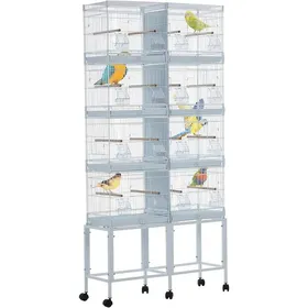 Comparer les prix de VOLIERE - Grand CAGE OISEAU -TOYS S- Perchoirs échelles Plateau Amovible- 85 x 28 X177CM