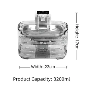 Comparer les prix de Fontaine à eau pour chat sans fil - Phoesky - 3.2L - Batterie 5000mAh - 3 modes de débit - Acier inoxydable - FT902