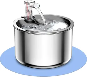 Comparer les prix de Fontaine à Eau pour Chat Chien, Distributeur Eau pour Chat Ultra Silencieux, Fontaine à Boire Automatique en Acier Inoxydable