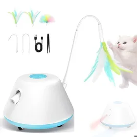 Meilleurs prix pour Jouet interactif pour Chat, Jouet Divertissant pour Chat avec Plumes amovible et Démarrage Automatique