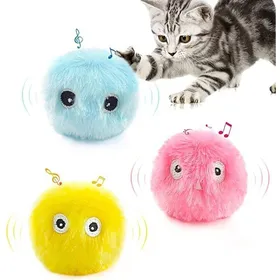 Comparer les prix de Lot de 3 balles pour chat jouet interactif pour chat balle pour chat avec son balle pour chat interactive balle à herbe à chat