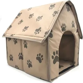 Comparer les prix de Niche pour chien - Keeper - Nest Paw Print - Portable - Détachable - Marron