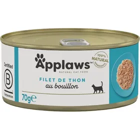 Comparer les prix de Nourriture humide Applaws 100% au bouillon de thon pour chats - 24 boîtes de 70 g