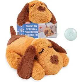 Comparer les prix de Jouet pour Chiot et Chat - Peluche Apaisante avec Battements de Cœur pour Soulager lAnxiété - Aide au Comportement pour Animaux