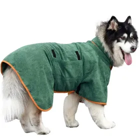 Comparer les prix de Peignoir de bain pour chien en microfibre séchage rapide super absorbant absorbant lhumidité avec col et taille réglables