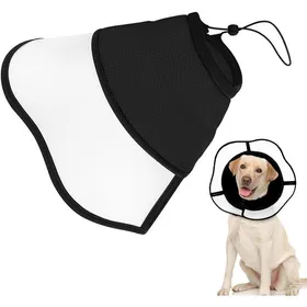 Meilleurs prix pour Collier conique de protection - DEMA - Noir - Taille L (38-47 cm) - Maille respirante - Fenêtre transparente