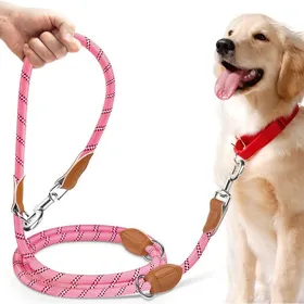 Comparer les prix de Laisse Réglable 3 m Laisse Multifonctionnelle 3 Points pour 2 Chien Longe avec Fils Réfléchissants