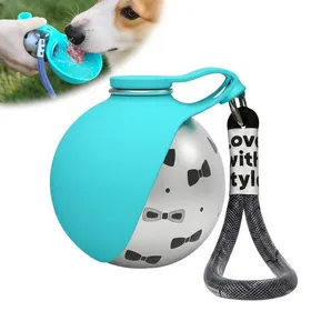 Meilleurs prix pour Bouteille deau portable pour animaux de compagnie 285ml pliable idéal pour la marche en plein air et la randonnée bleu