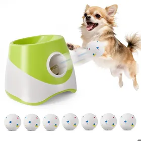 Meilleurs prix pour Lanceur De Balle pour Chien Automatique avec 6 Balles De Tennis 3 Niveaux De Distance Rechargeable Lanceur De Balle (Vert