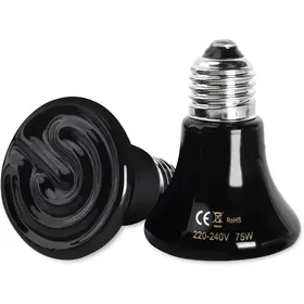 Meilleurs prix pour E27 75W ampoule céramique chauffante lampe blanche de chauffage en ceramique 220-240V lampe infrarouge chauffante pour poussin